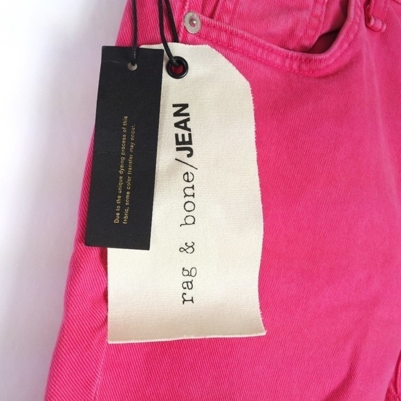 Rag & Bone Bull Pink High Waist Skinny Jeans Size 24 - Picture 5 of 8